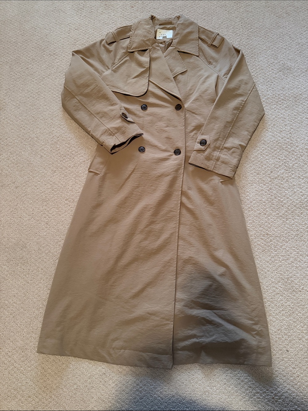 a new day Womens Double-Breasted Trench Coat in Khaki